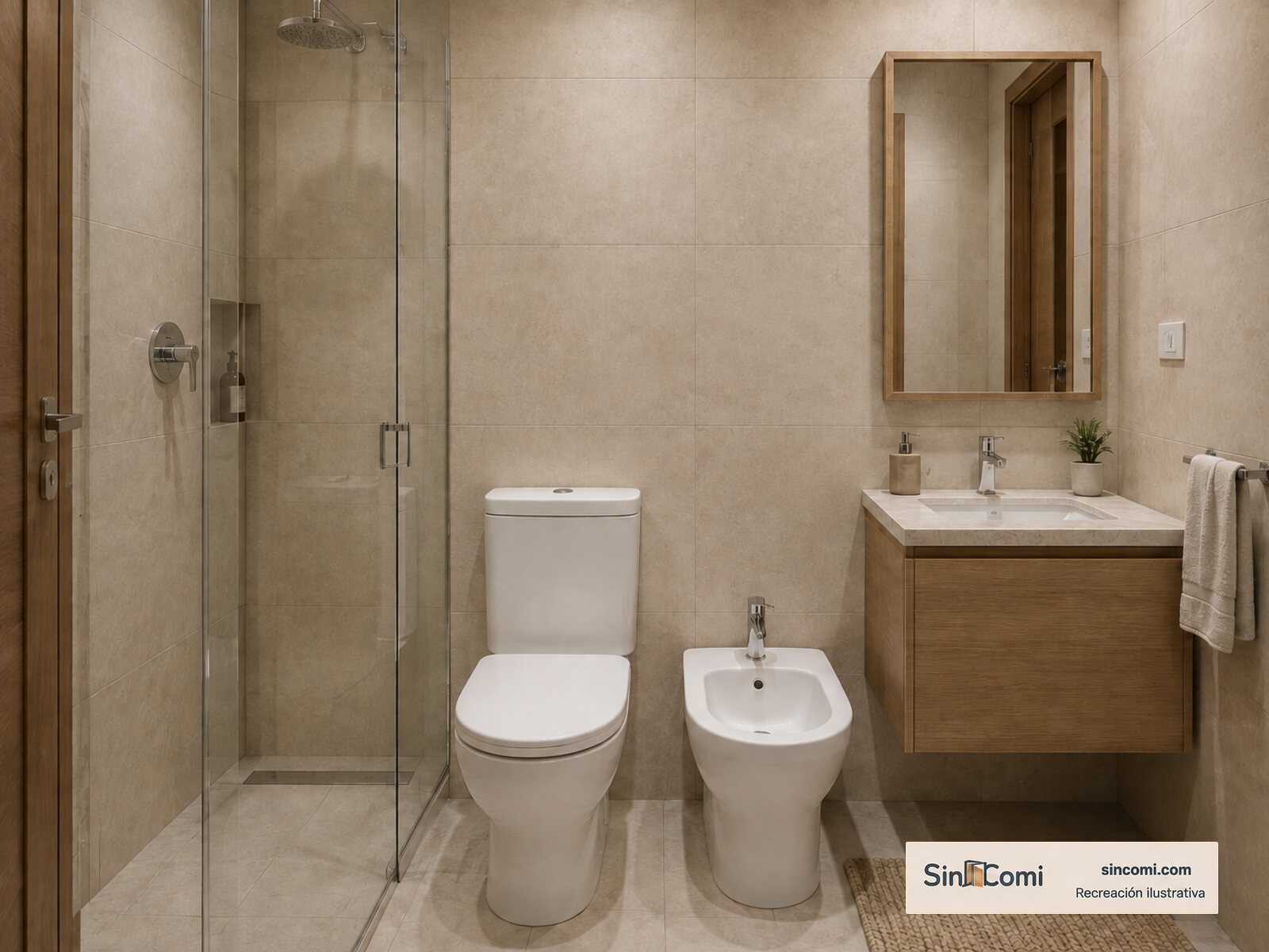 Baño En Suite del departamento 01-B Condo Centro - 3 dormitorios
