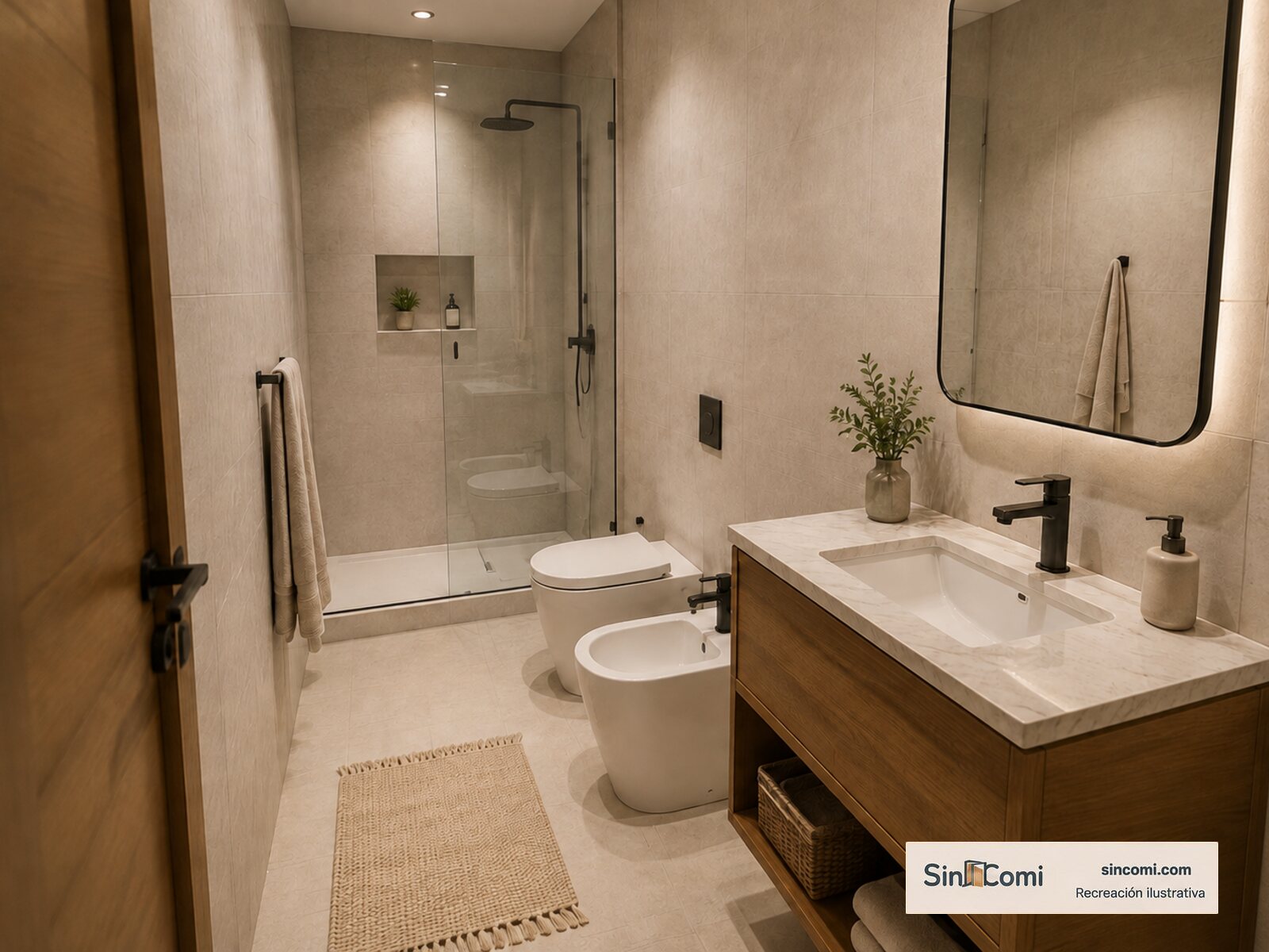 Baño 03 del departamento 01-B Condo Centro - 3 dormitorios